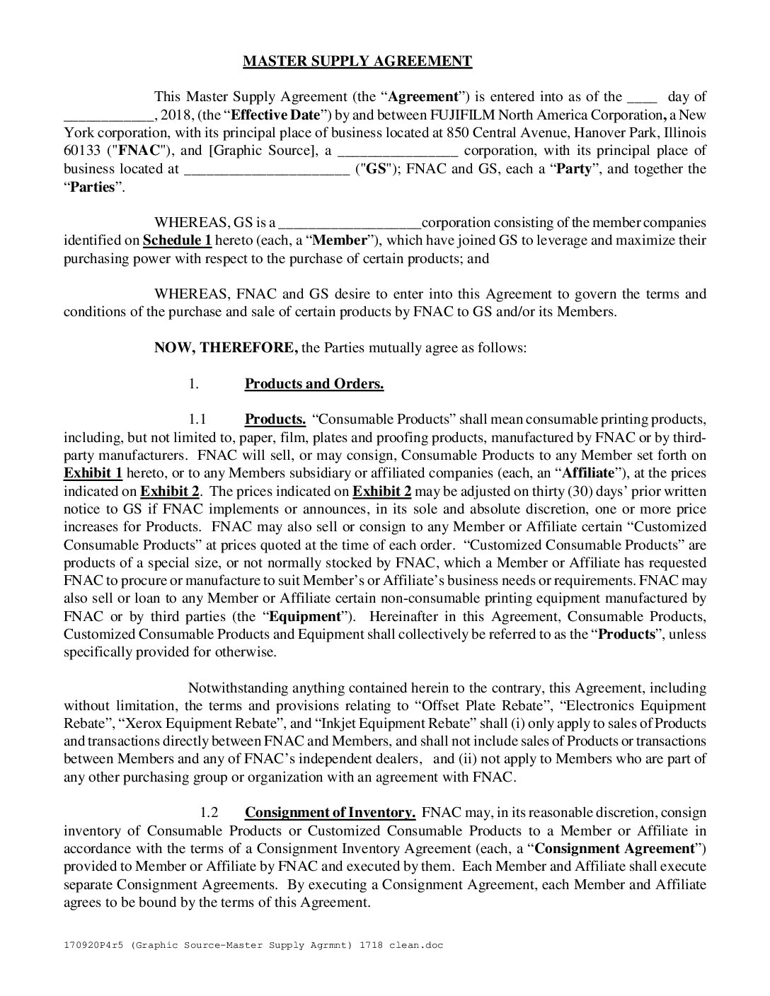 170920P4r5 (Graphic Source-Master Supply Agreement) 1718 clean