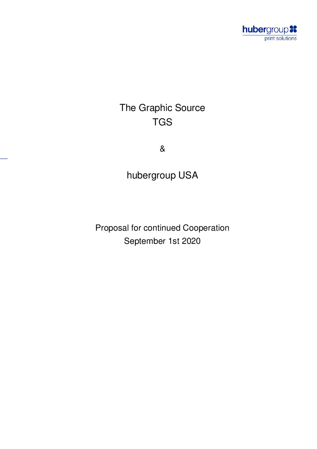 Huber Group Ink Proposal September 2020 V0