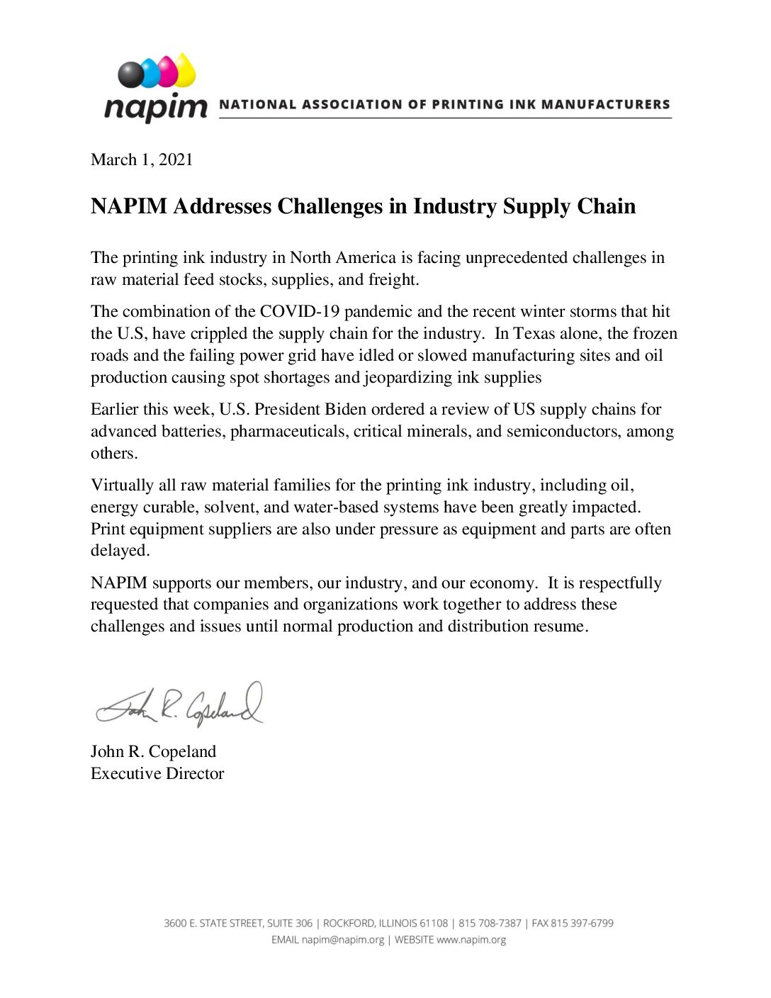 NAPIM Addresses Challenges In Industry Supply Chain