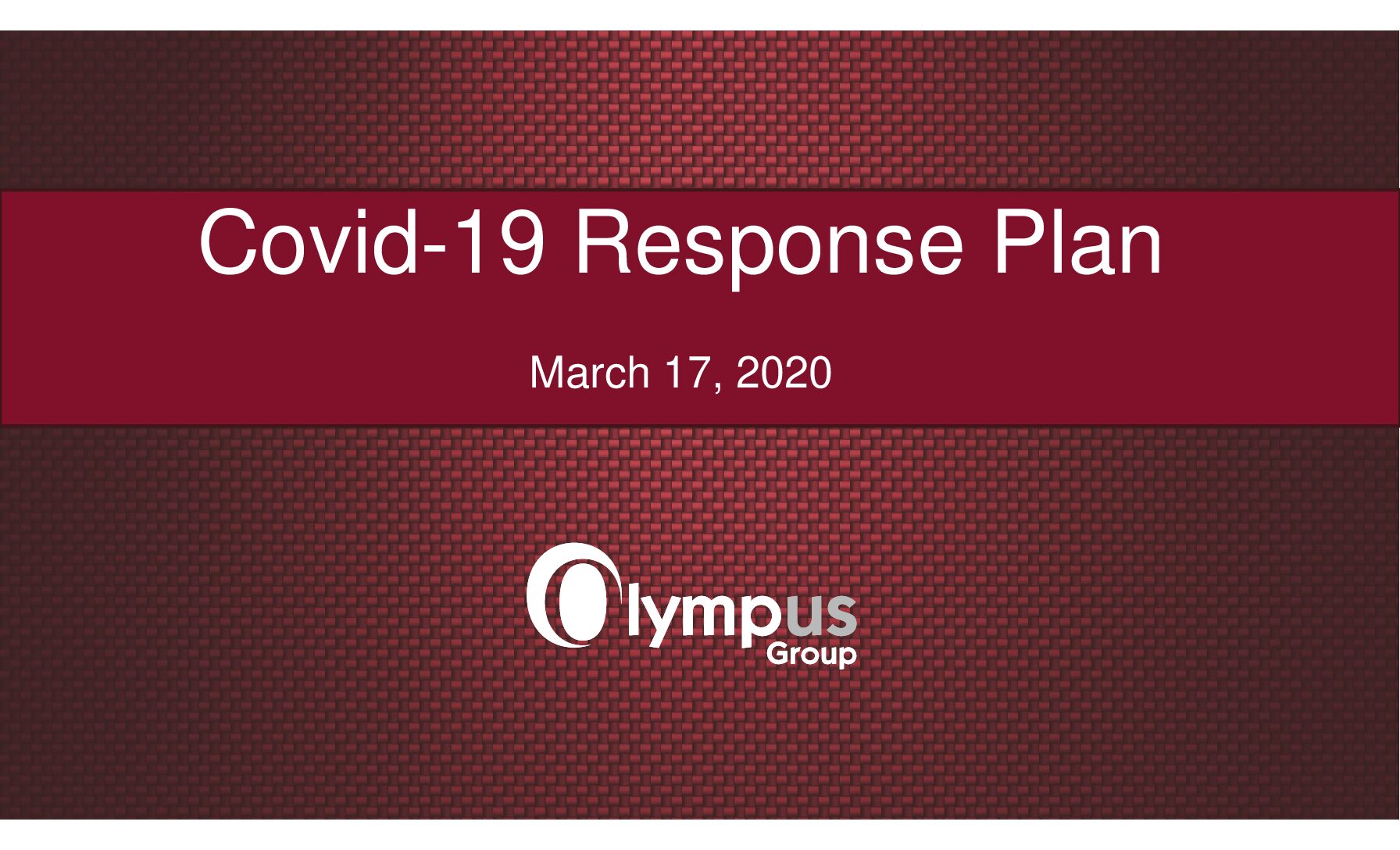 Olympus Group – Coronavirus Response