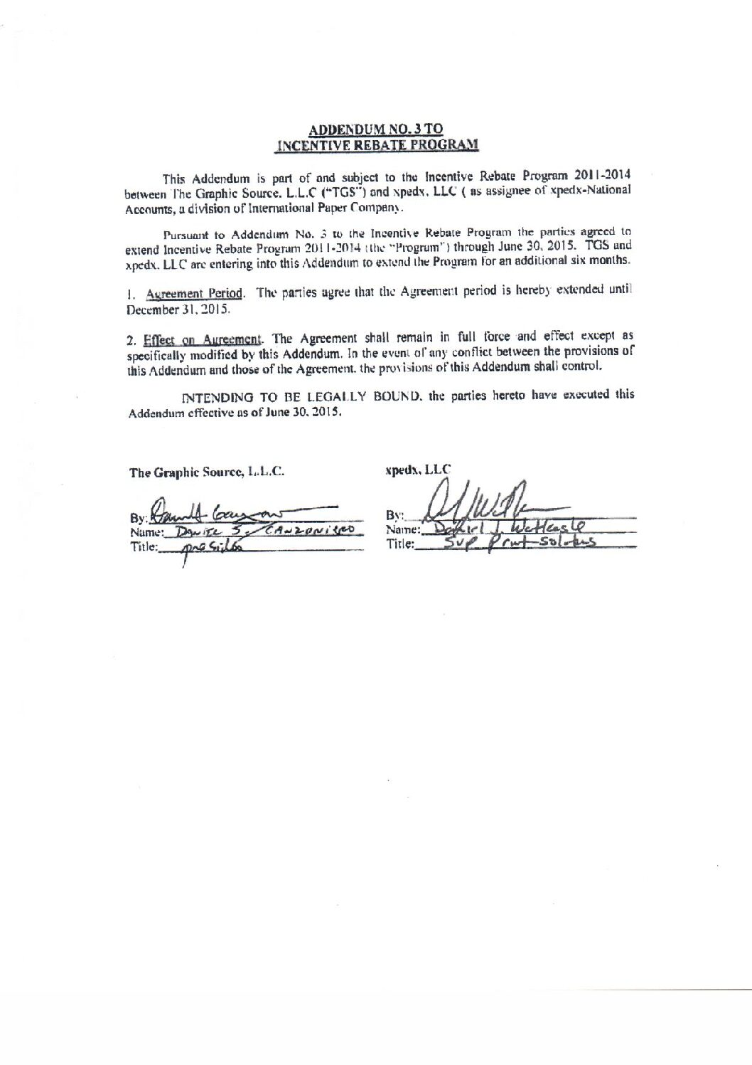 Veritiv(Xpedx-Unisource) Agreement